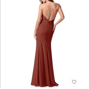 Beautiful terracotta bridesmaid gown. Size 2.